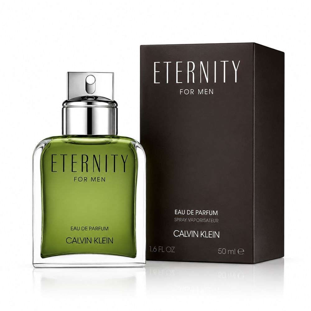 Flacon et boîte Calvin Klein Eternity for Men Eau de Parfum.