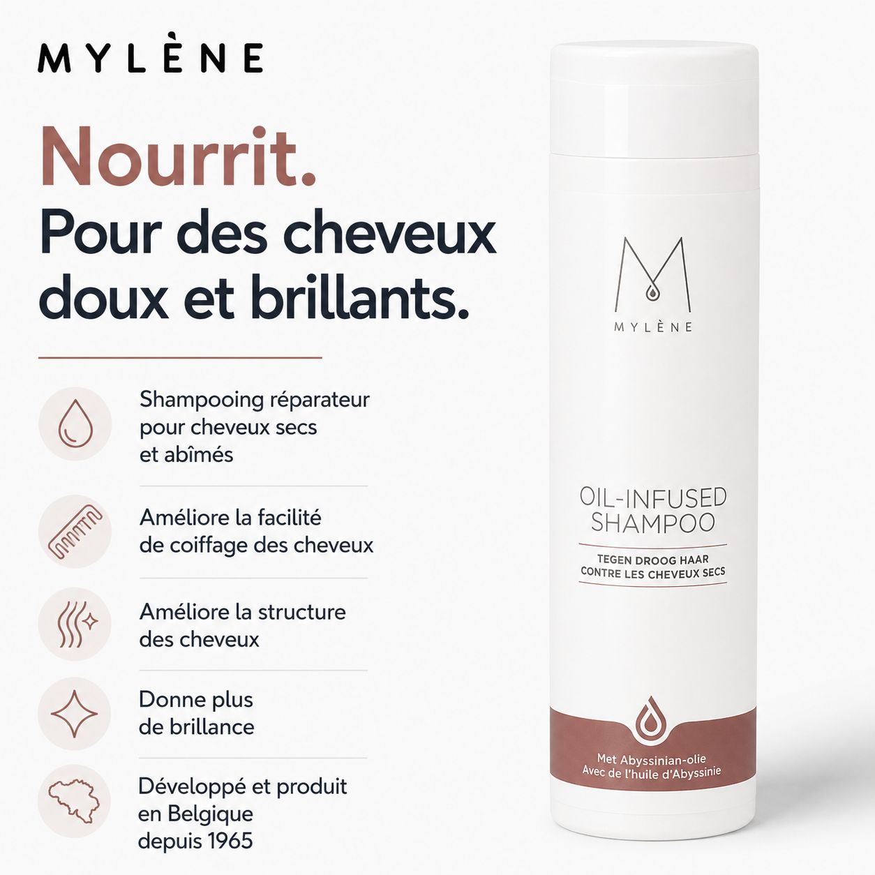 Mylène Oil-Infused Shampoo | Shampooing réparateur cheveux secs