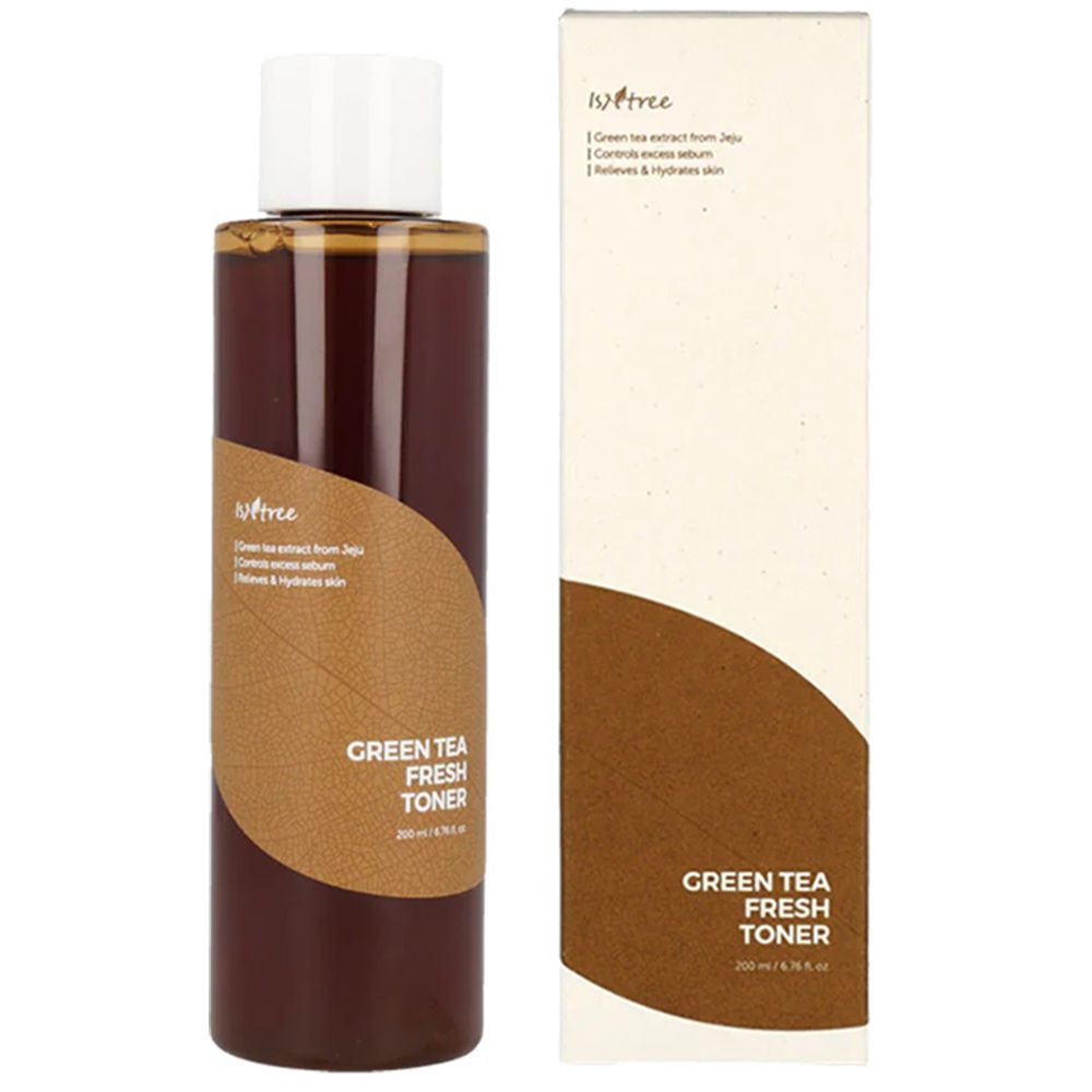 Fles en verpakking. Fles bruin met witte dop. Verpakking wit met tekst.