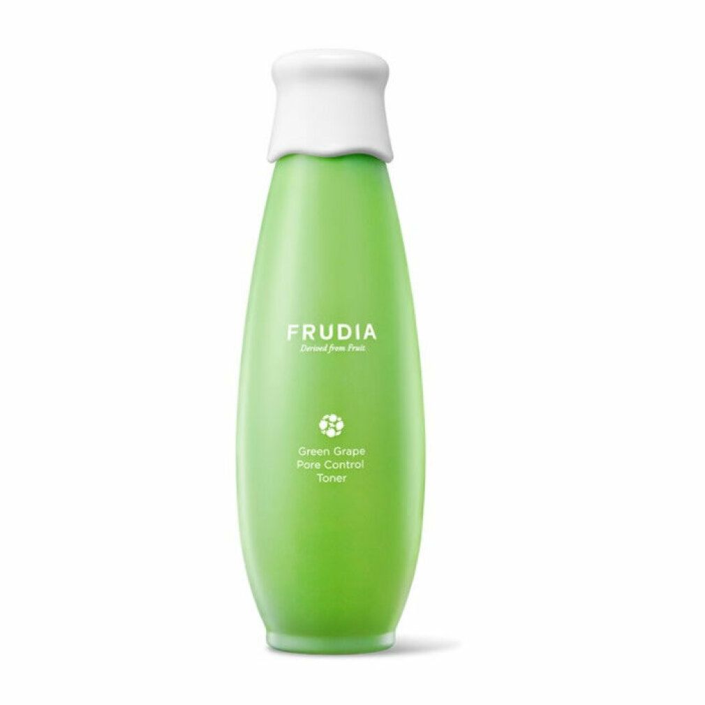 Groene fles met witte dop, FRUDIA Green Grape Pore Control Toner.