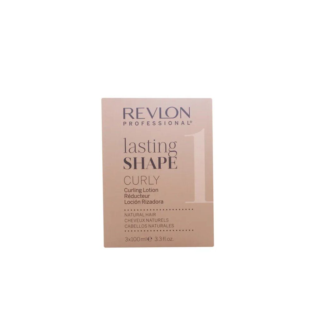 Verpakking Revlon Professional Lasting Shape Curly. Krullotion. Opschrift: Natural Hair. 3x100ml.