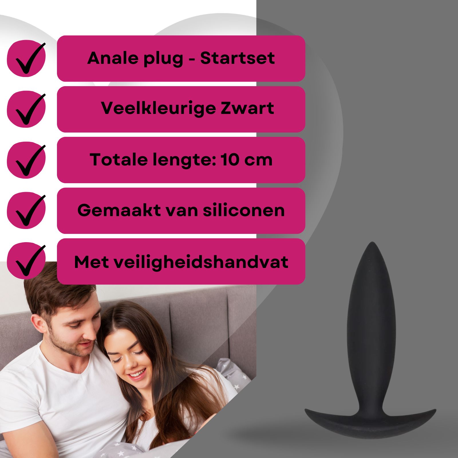 Lovelyness- Siliconen anaalplug - Trainingsmodel "Beginner"