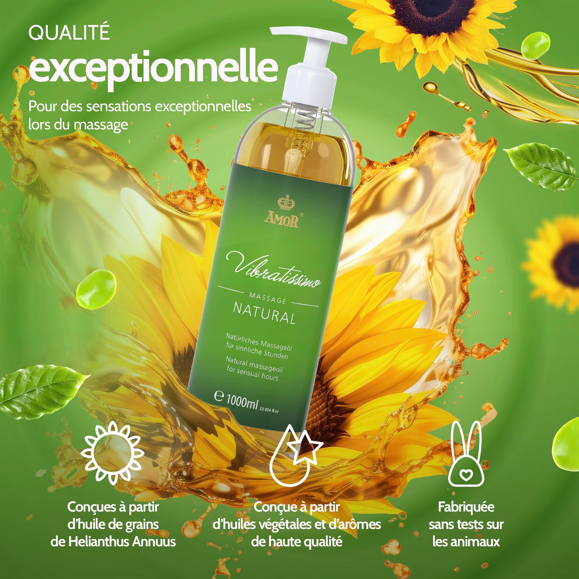 Vibratissimo Huile de Massage Natural