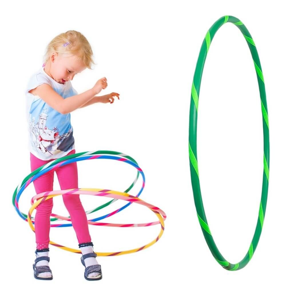 Hoopomania hula hoop enfant avec ruban grip | Ø 80 cm | Vert-Vert