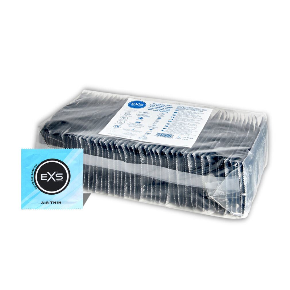 Grootverpakking EXS Air Thin condooms, individueel verpakt.