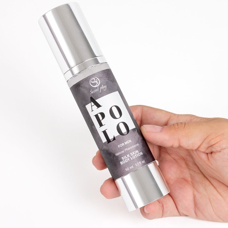 Secret Play Apolo Bodylotion voor mannen, 50 ml. Zijdezachte huidlotion met truffelaroma.
