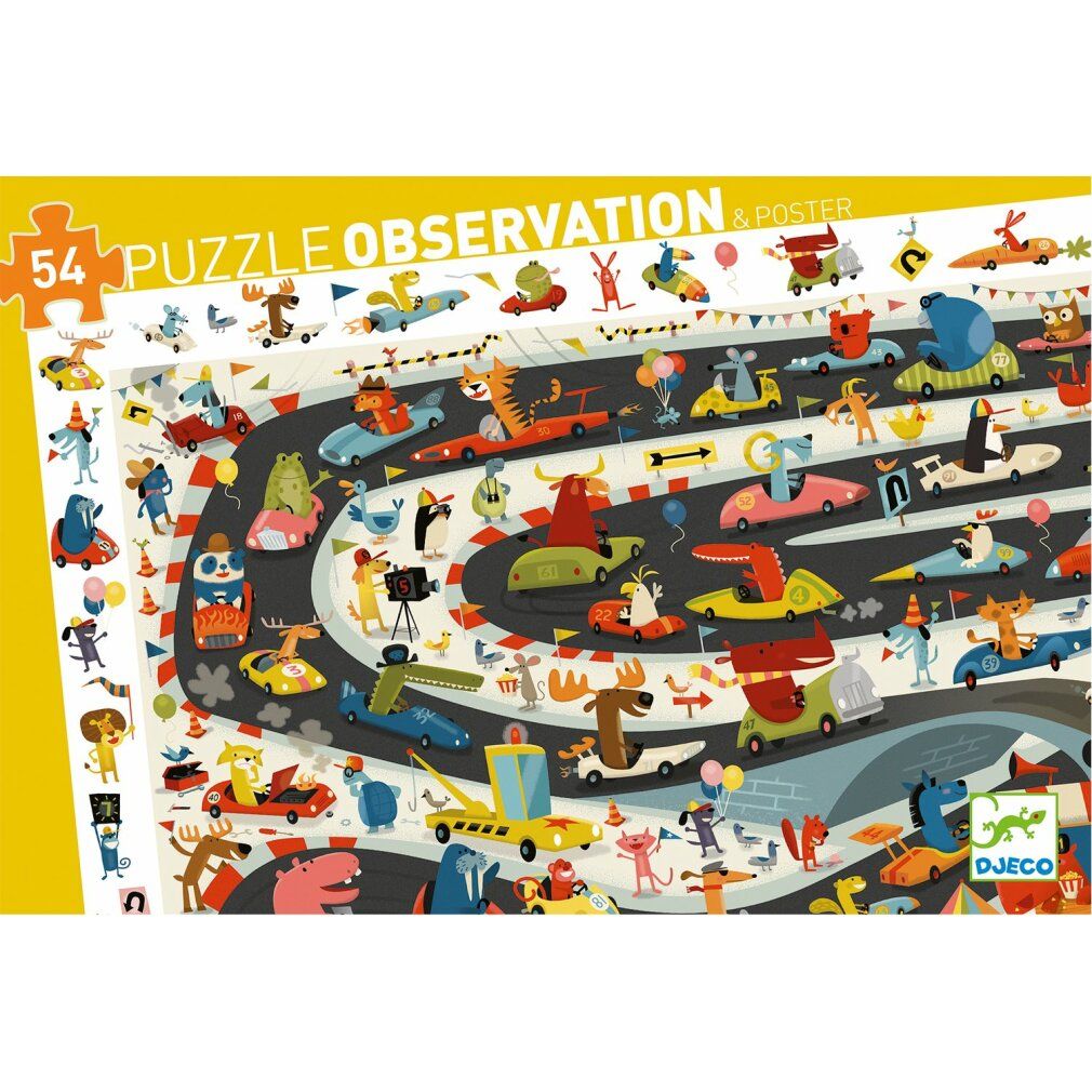 djeco Puzzle Observation : Rallye 54 pièces