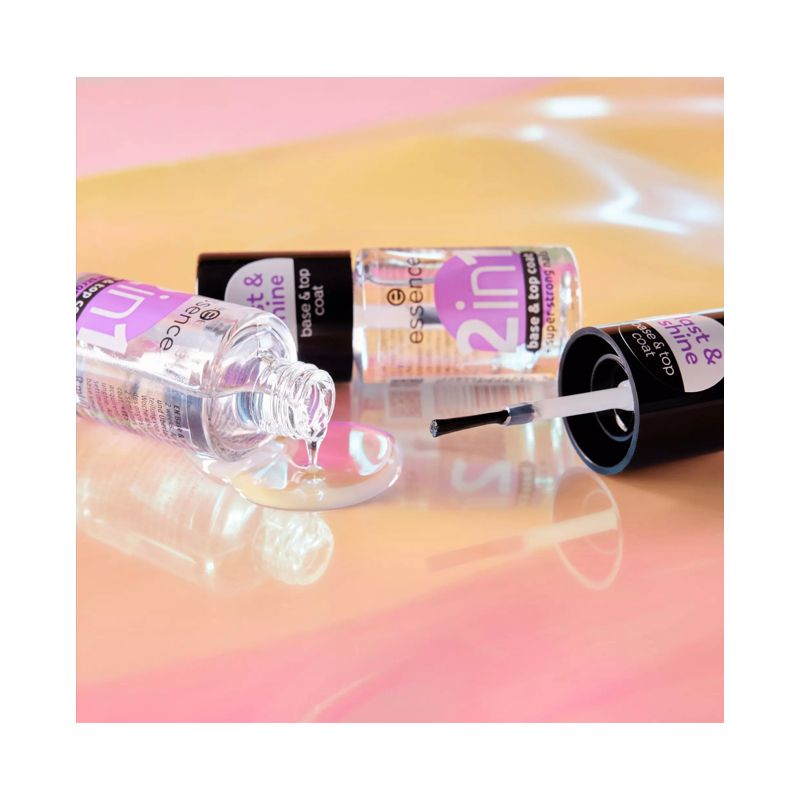 Flacon Essence 2in1 Base & Top Coat avec applicateur.