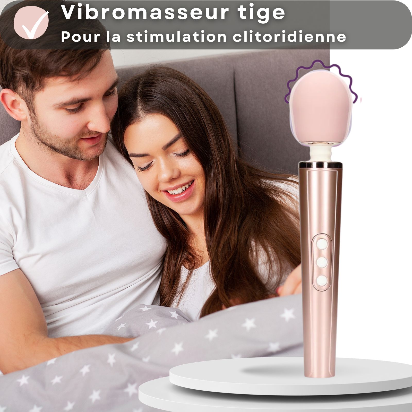 Lovelyness - Vibromasseur tige de massage rose 1 pc(s)