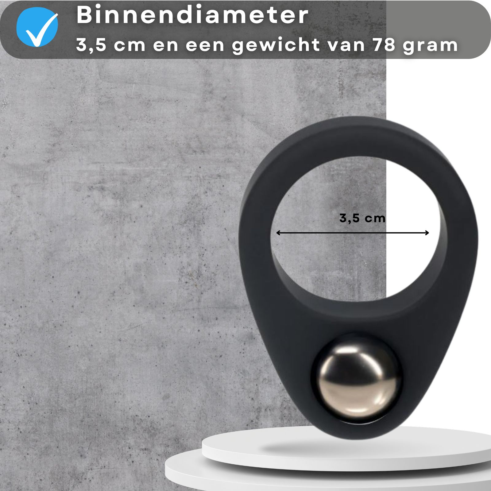 Lovelyness - Cockring met gewicht - Heavy - S