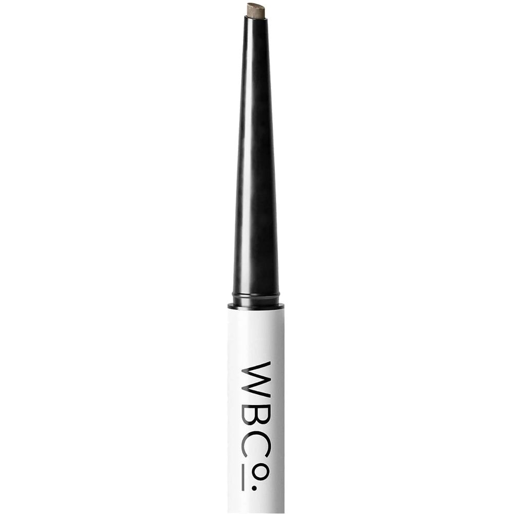 Crayon blanc avec impression noire WBC. Pointe avec mine brune.