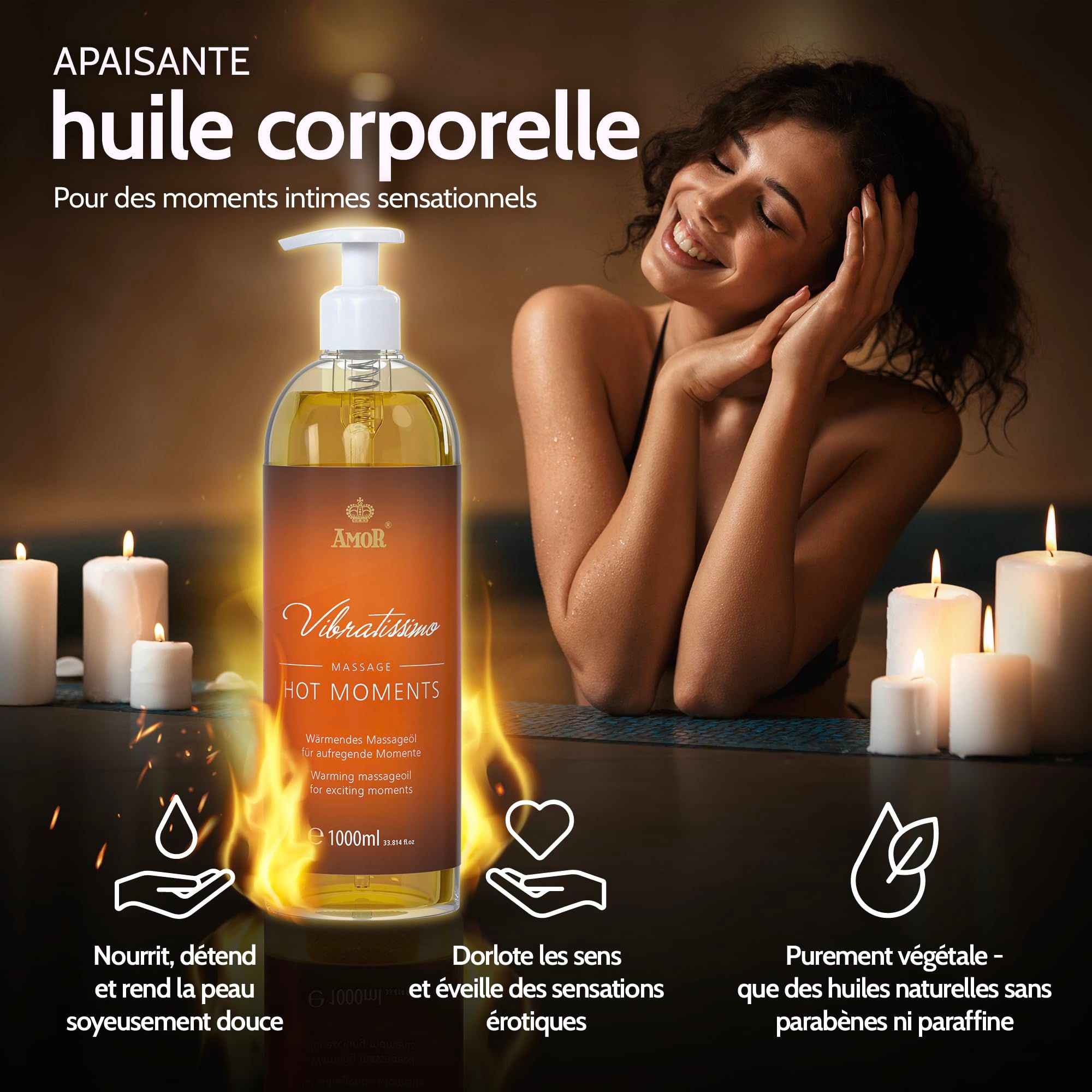 Vibratissimo Huile de Massage Hot Moments
