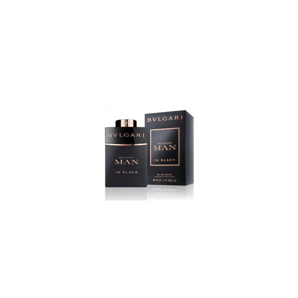 Bvlgari Man In Black Eau de Parfum 60ml flacon en verpakking op witte achtergrond.