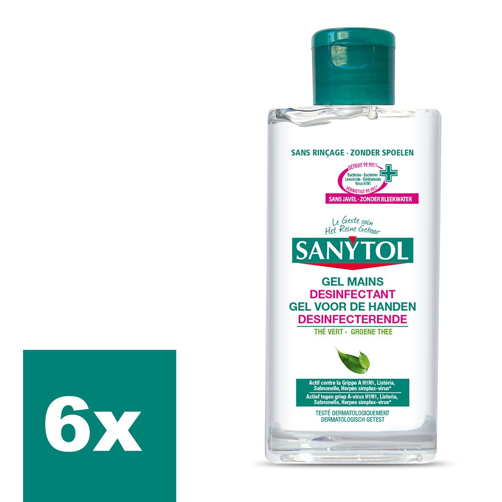SANYTOL Gel désinfectant pour les mains 75ml – 6 pièces