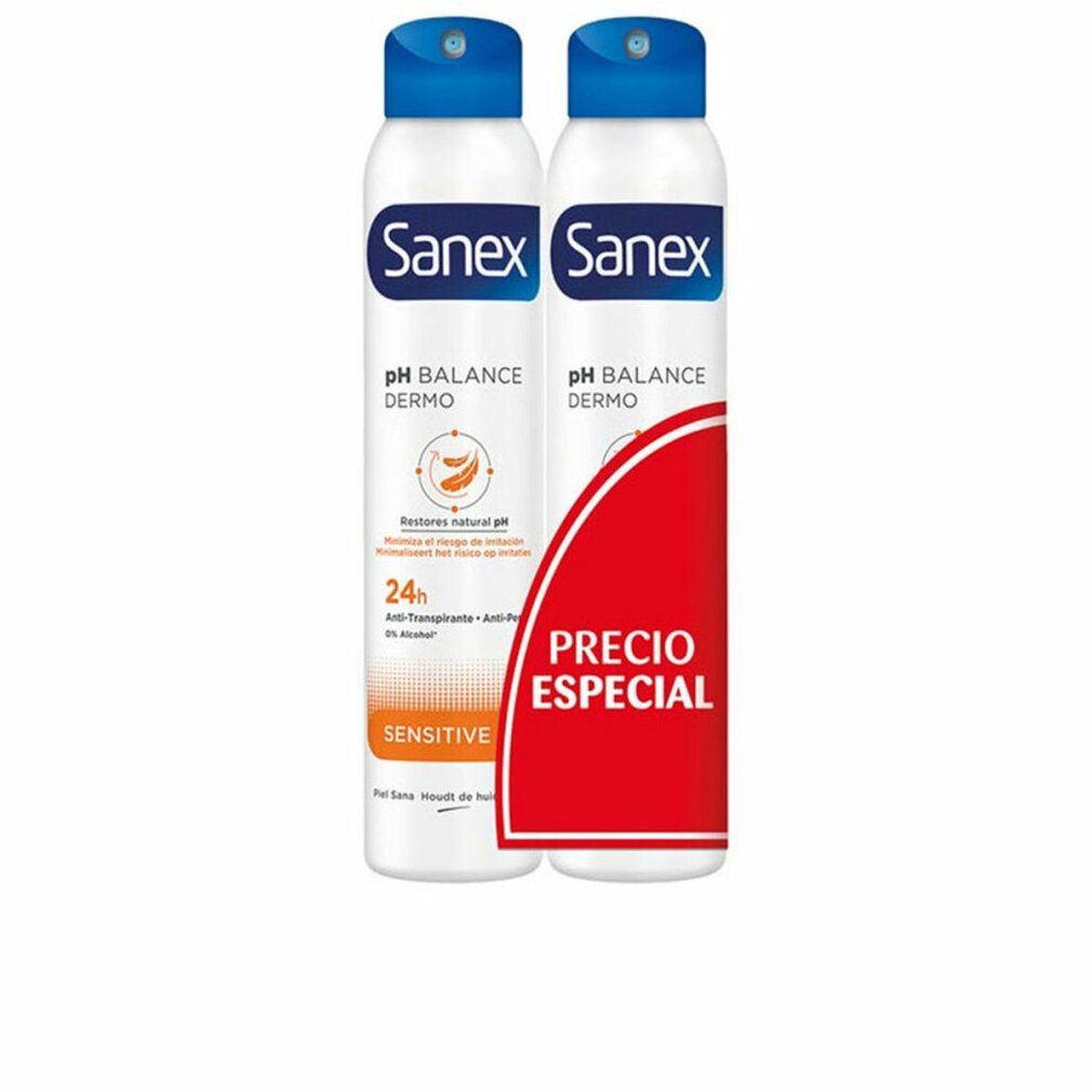 Deux sprays déodorants Sanex, pH Balance Dermo Sensitiv, avec mention "PRECIO ESPECIAL".