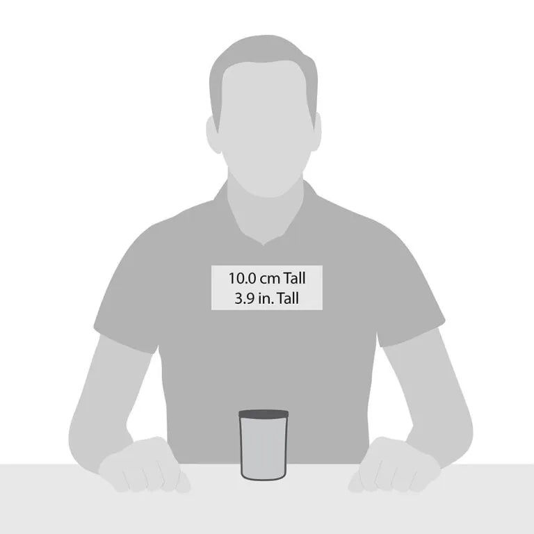 Silhouette d'une personne avec une bougie. Texte: 10,0 cm de haut, 3,9 pouces de haut.