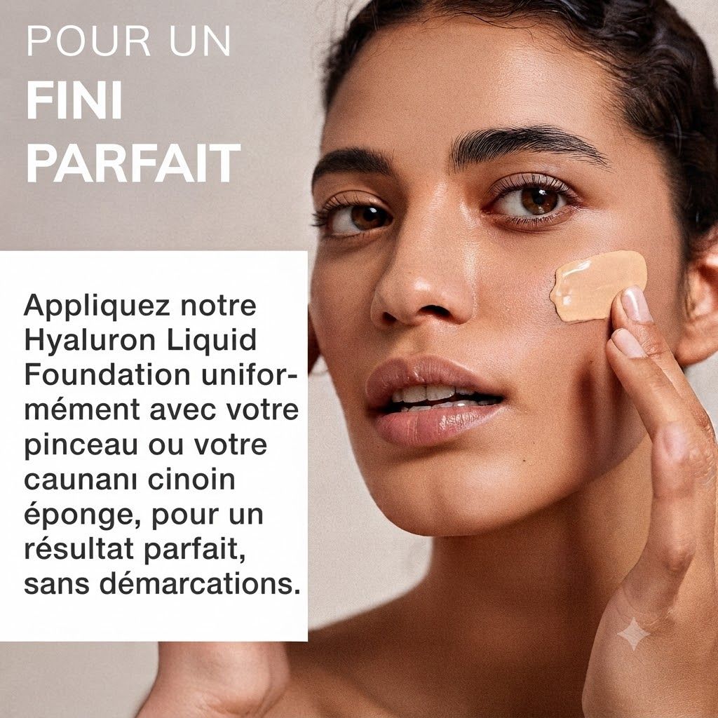 Flacon Lavera Hyaluron Liquid Foundation, Warm Nude 03, avec pompe et capuchon transparent.
