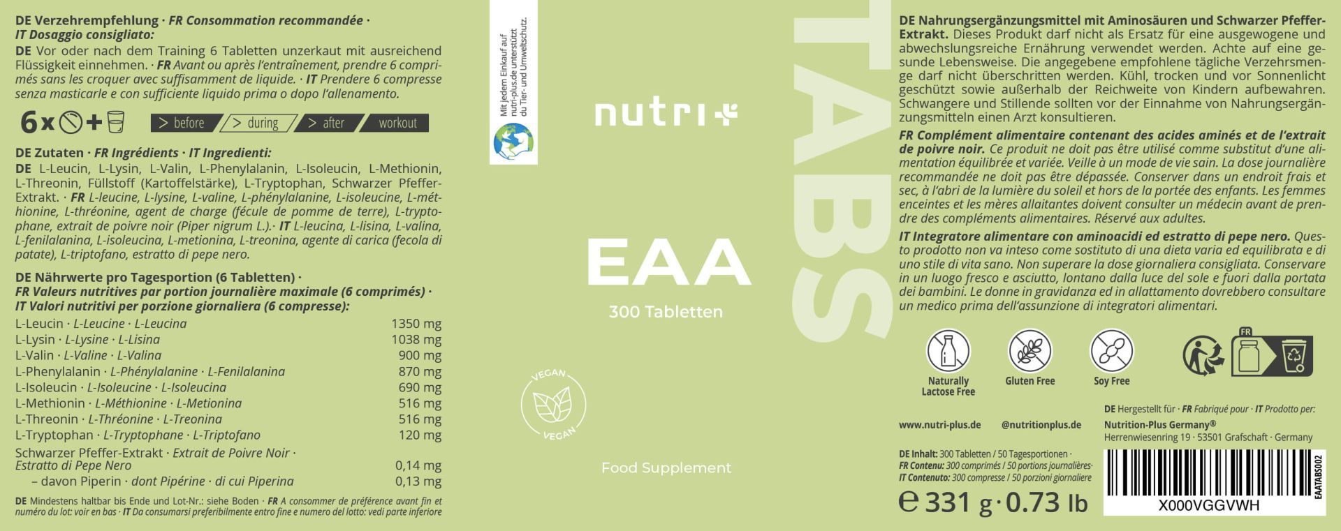 nutri+ Comprimés EAA 6000