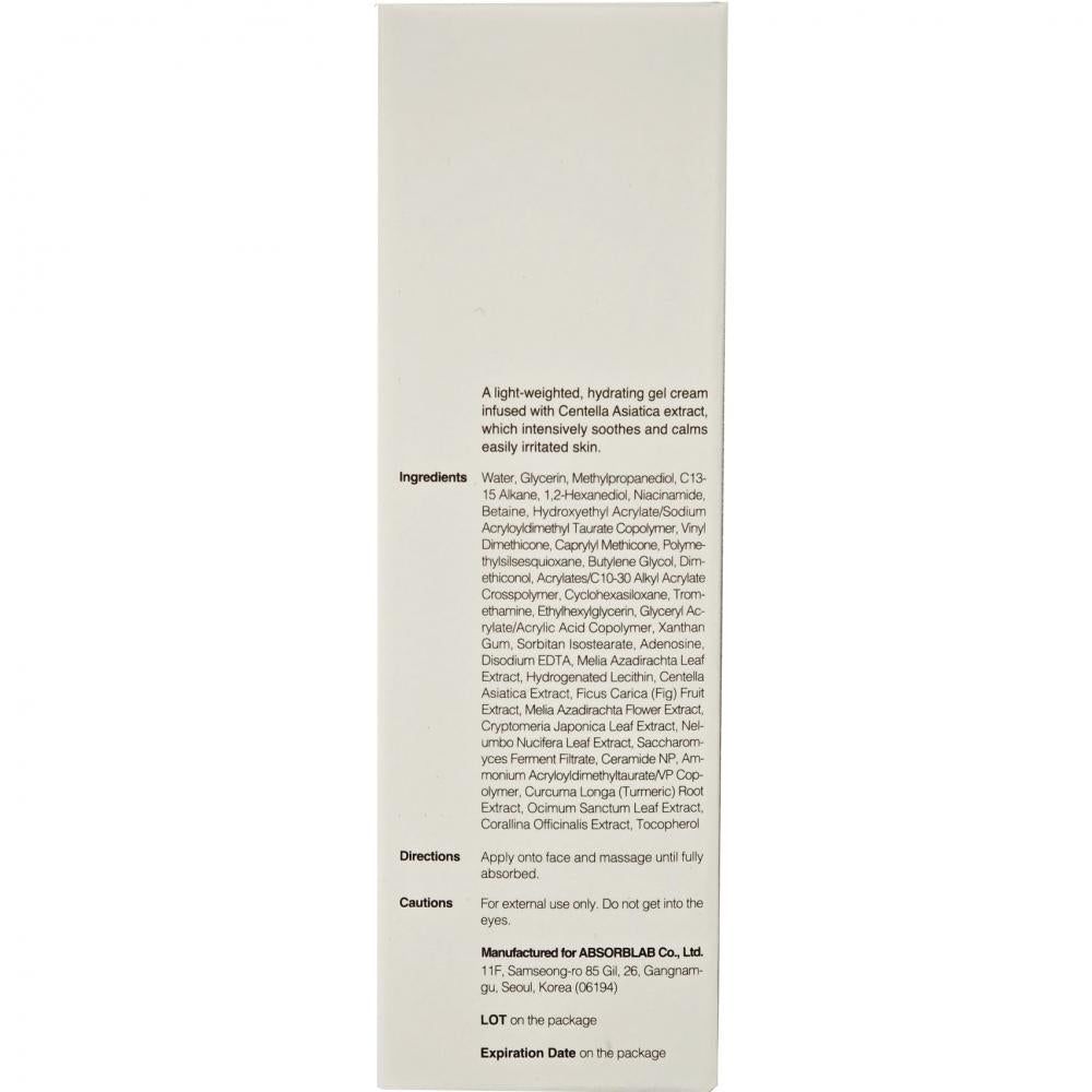 Achterkant van de Celimax Cica Creme tube met ingrediënten.