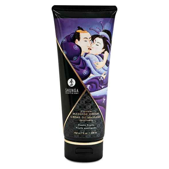 Tube de crème de massage Shunga avec art érotique et texte.