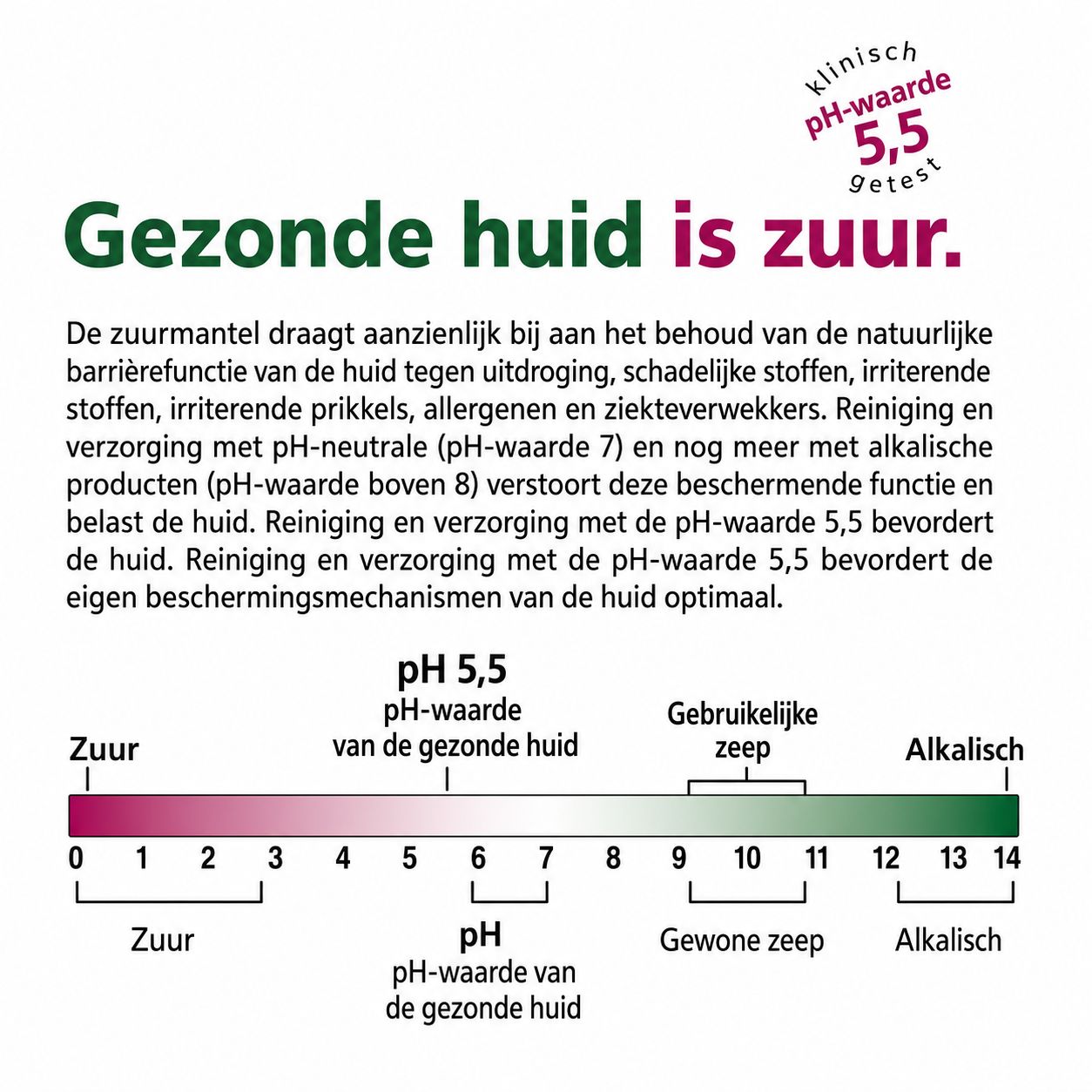 Navulzak voor was-emulsie, 400ml, met zegel 'Behoudt het huidmicrobioom'.
