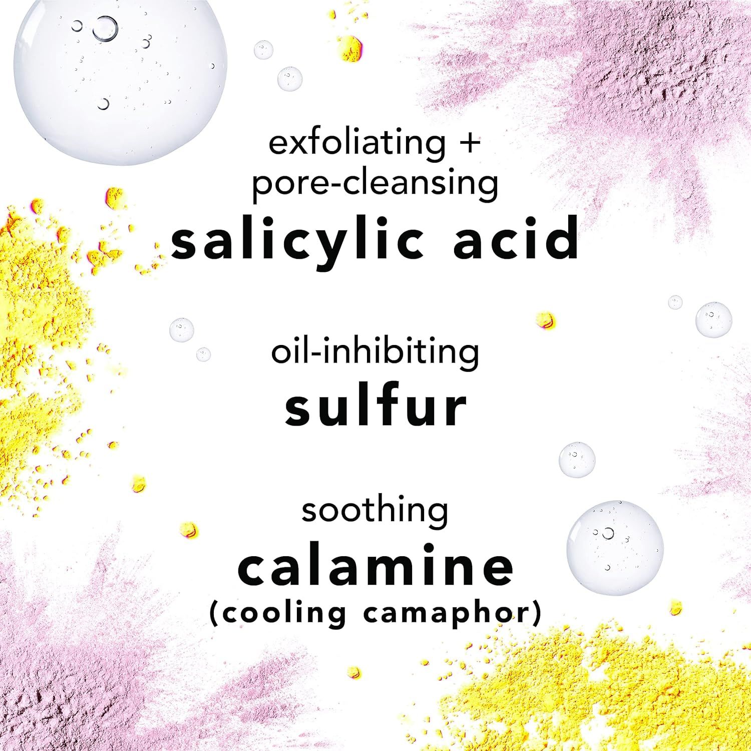 Ingrediënten: Salicylzuur, zwavel, calamine.