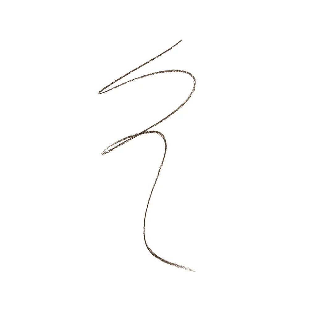 Bruine lijntekening op witte achtergrond. Weergave van een golvende lijn.