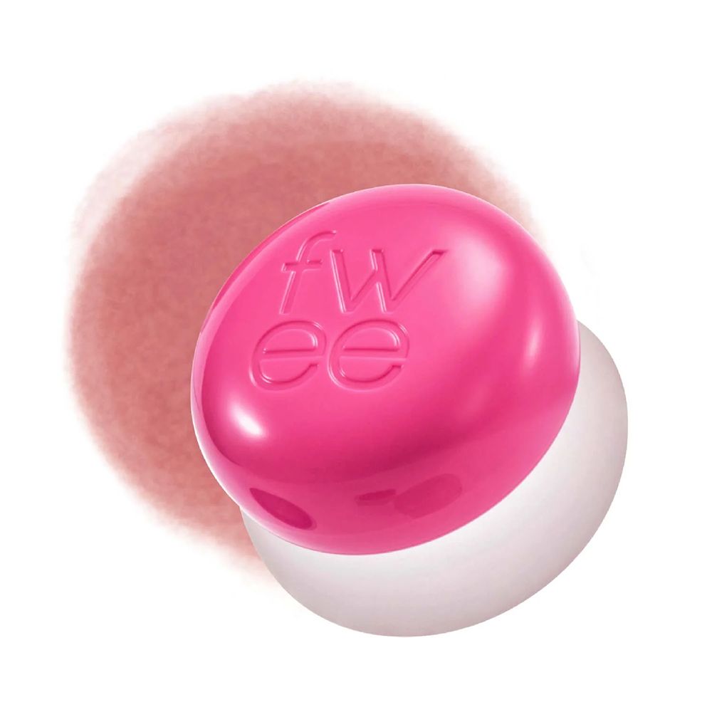 Een ronde, roze pot met het 'fwee' logo.
