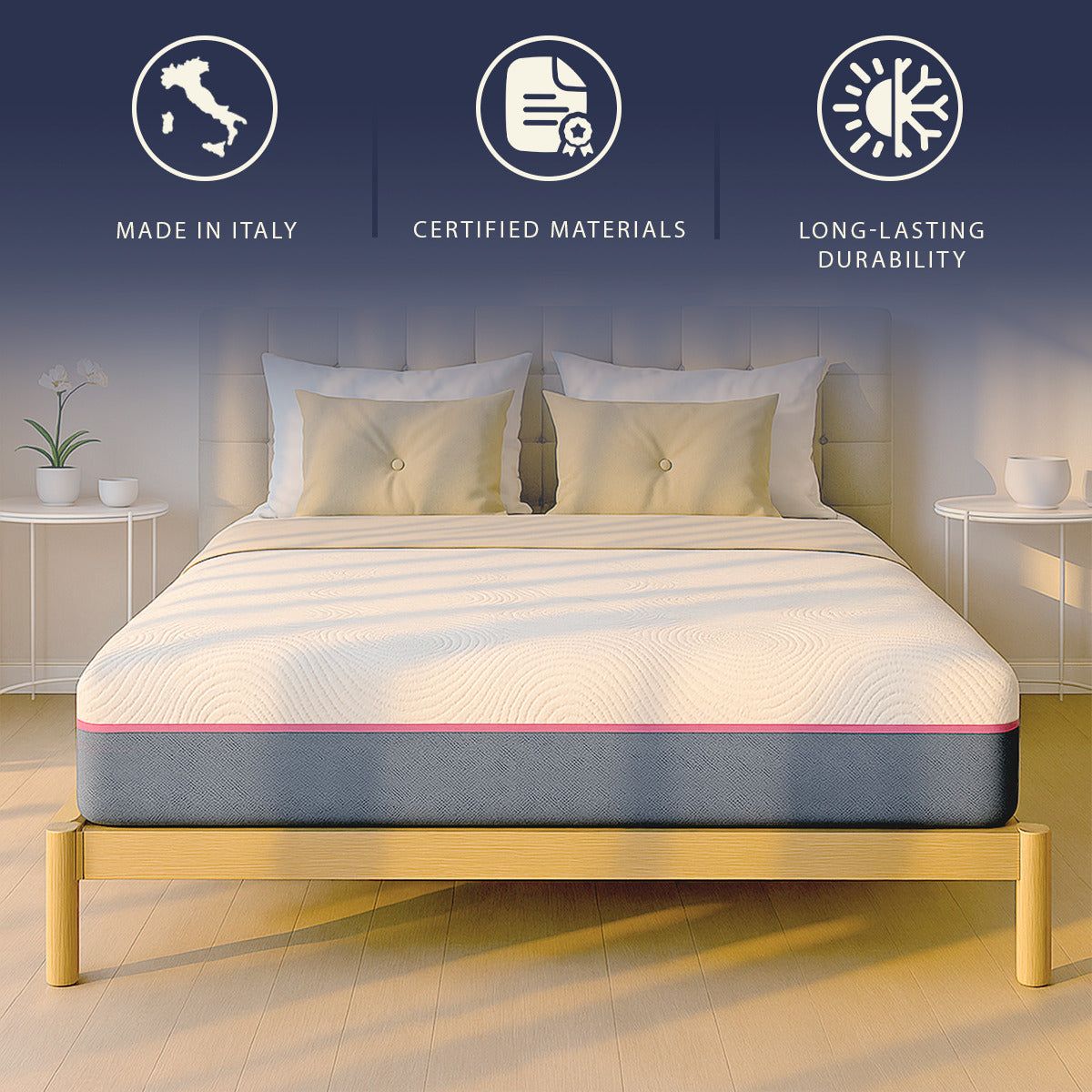 The White Stone Matras 80x190 met Breeze Memory Foam en Pocketvering | Hoogte 30 cm