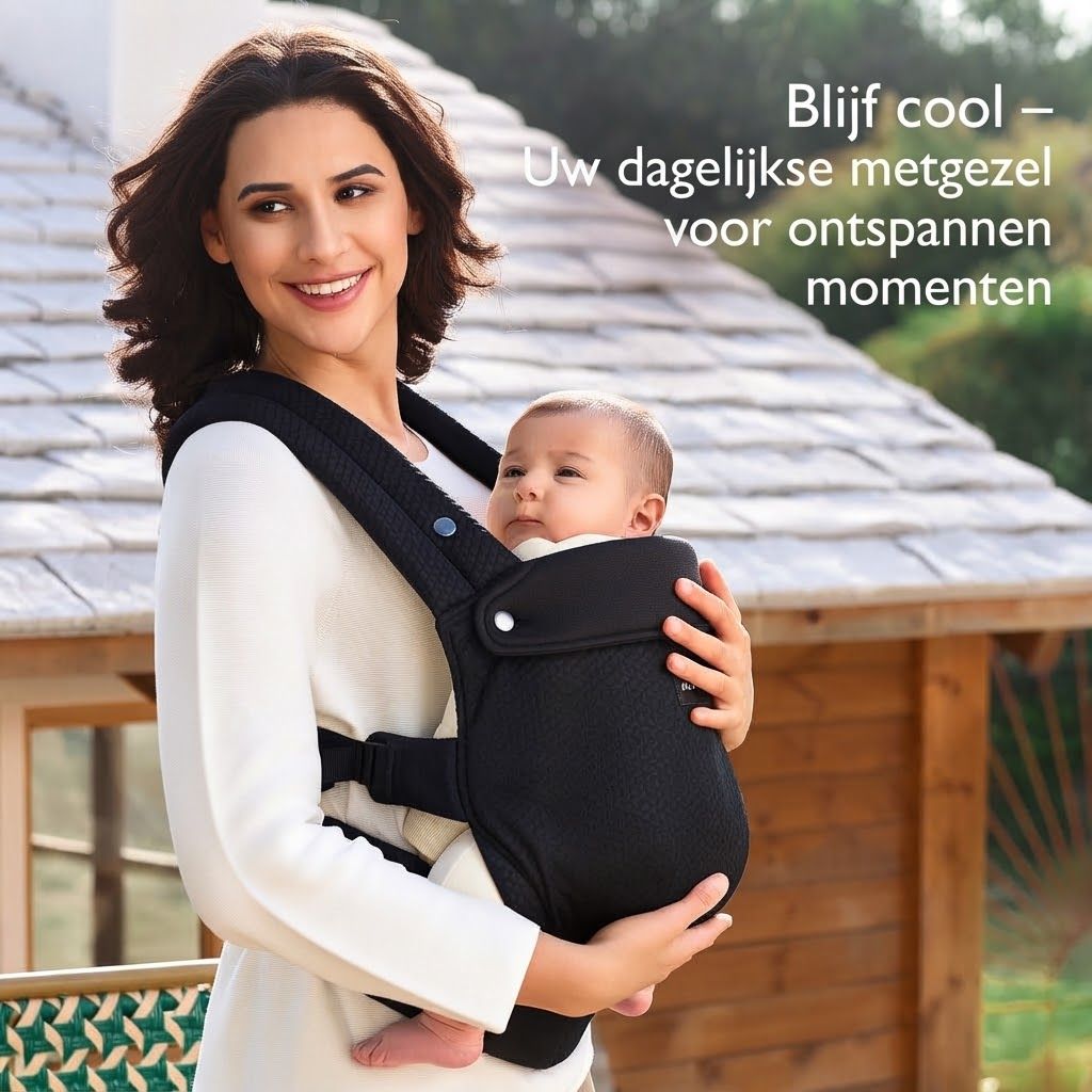 Momcozy Baby Draagzak - Licht & Ademend Luchtgaas-Zwart