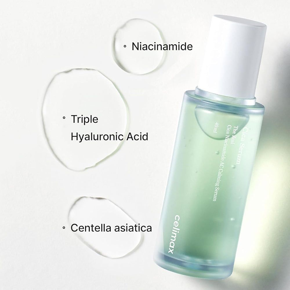 CELIMAX The Real Cica Niacinamide AC – sérum en ampoule apaisant pour peaux à imperfections