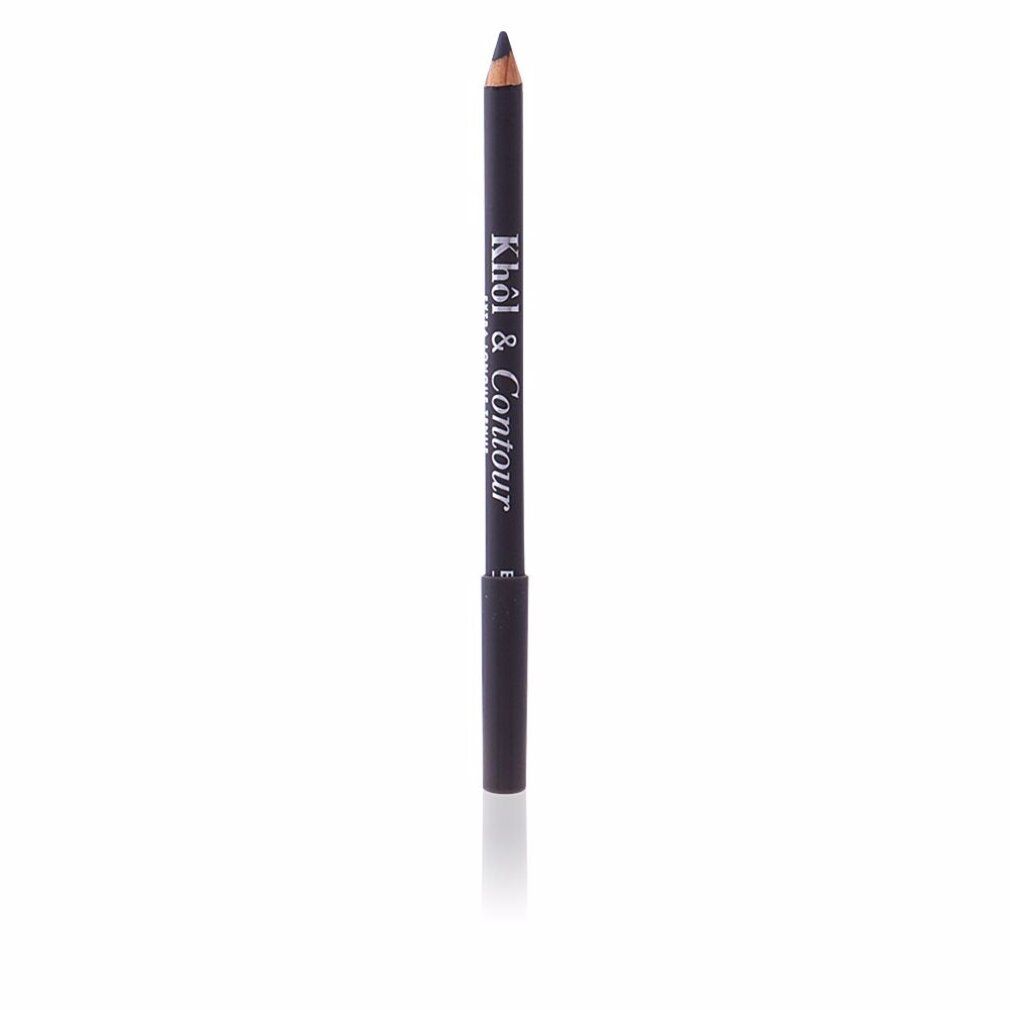 Grijze kohlpotlood met dop. Opschrift: Khol & Contour, Bourjois Paris. Product weerspiegeld.