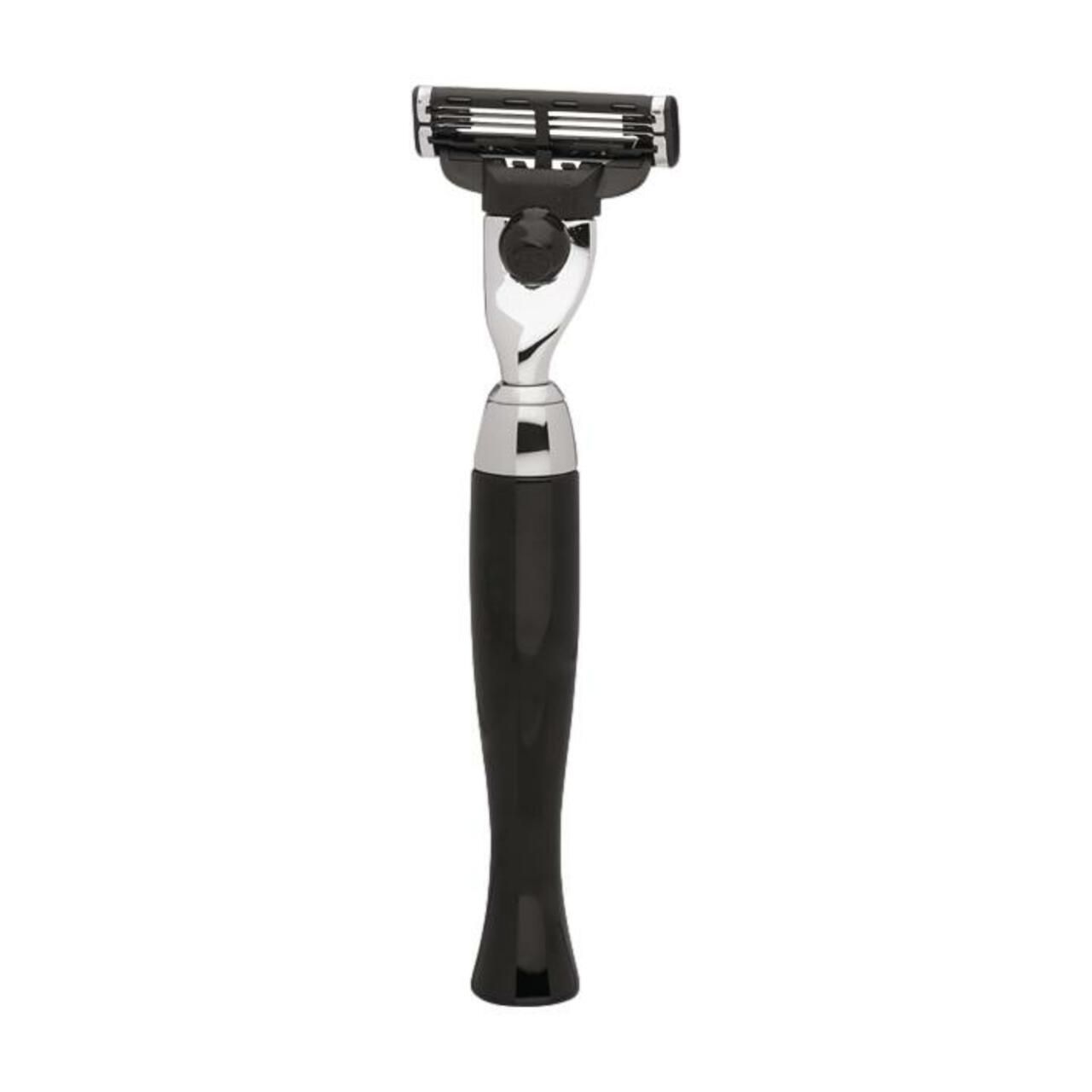 Gillette MACH3 scheermes met drie mesjes en zwarte handgreep.
