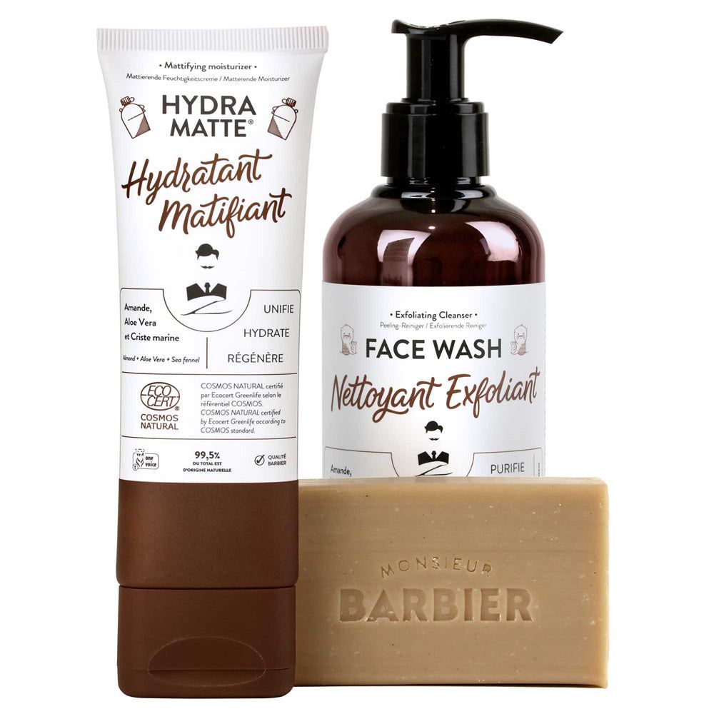 Monsieur BARBIER - Gezichtsverzorgingsset voor heren - THE HAPPY FACE BOX