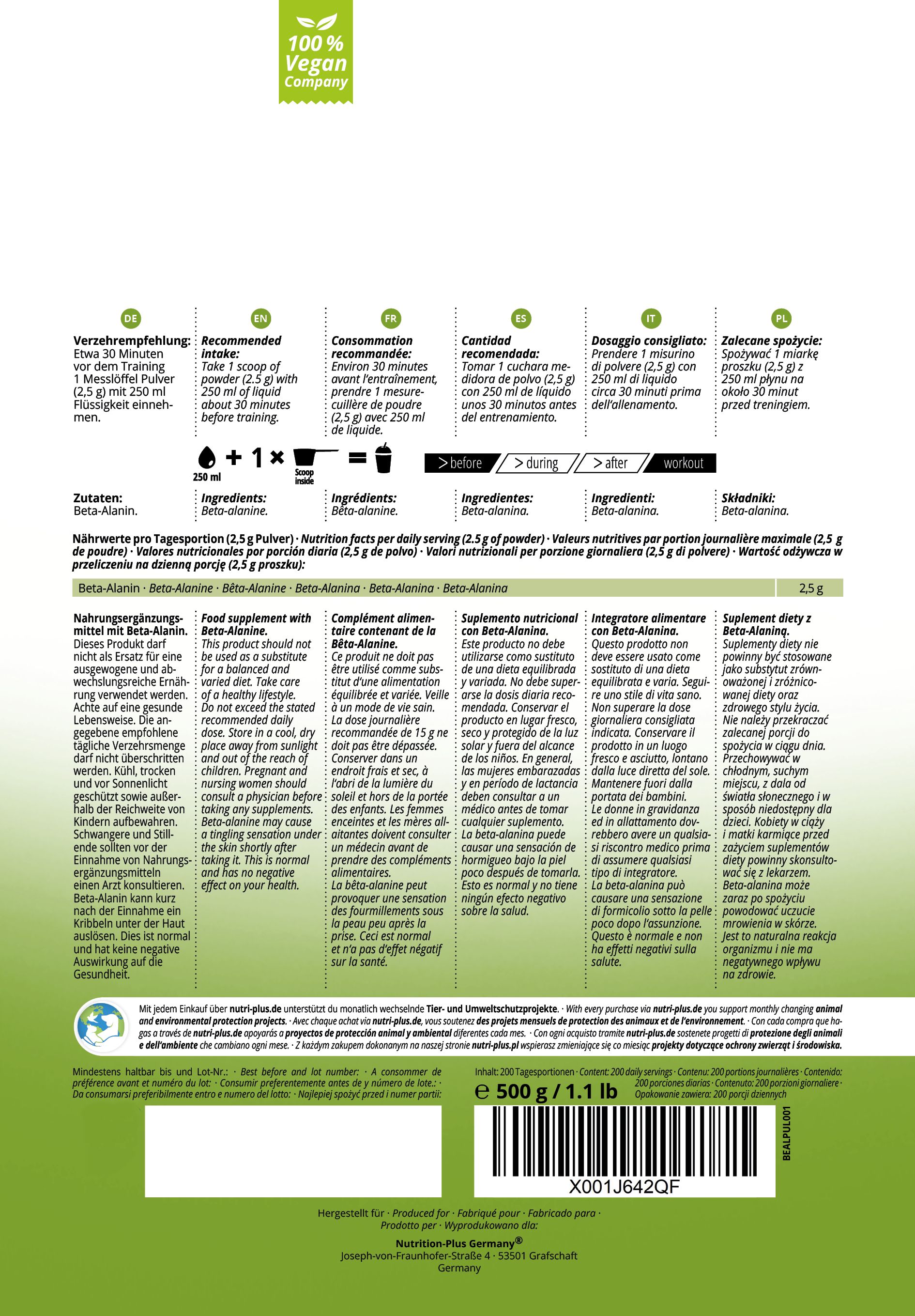 nutri+ beta alanine