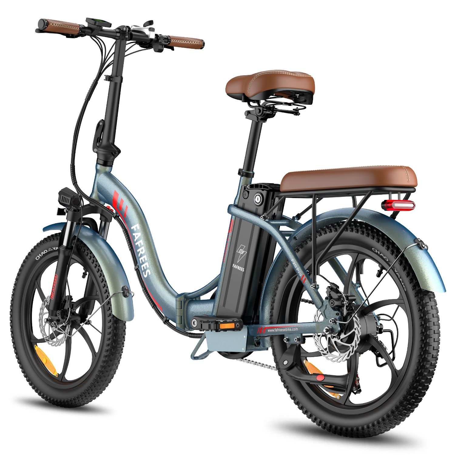 FAFREES F20 Pro Vélo électrique pliant avec batterie 20 Ah, pneus larges 20 pouces et 7 vitesses
