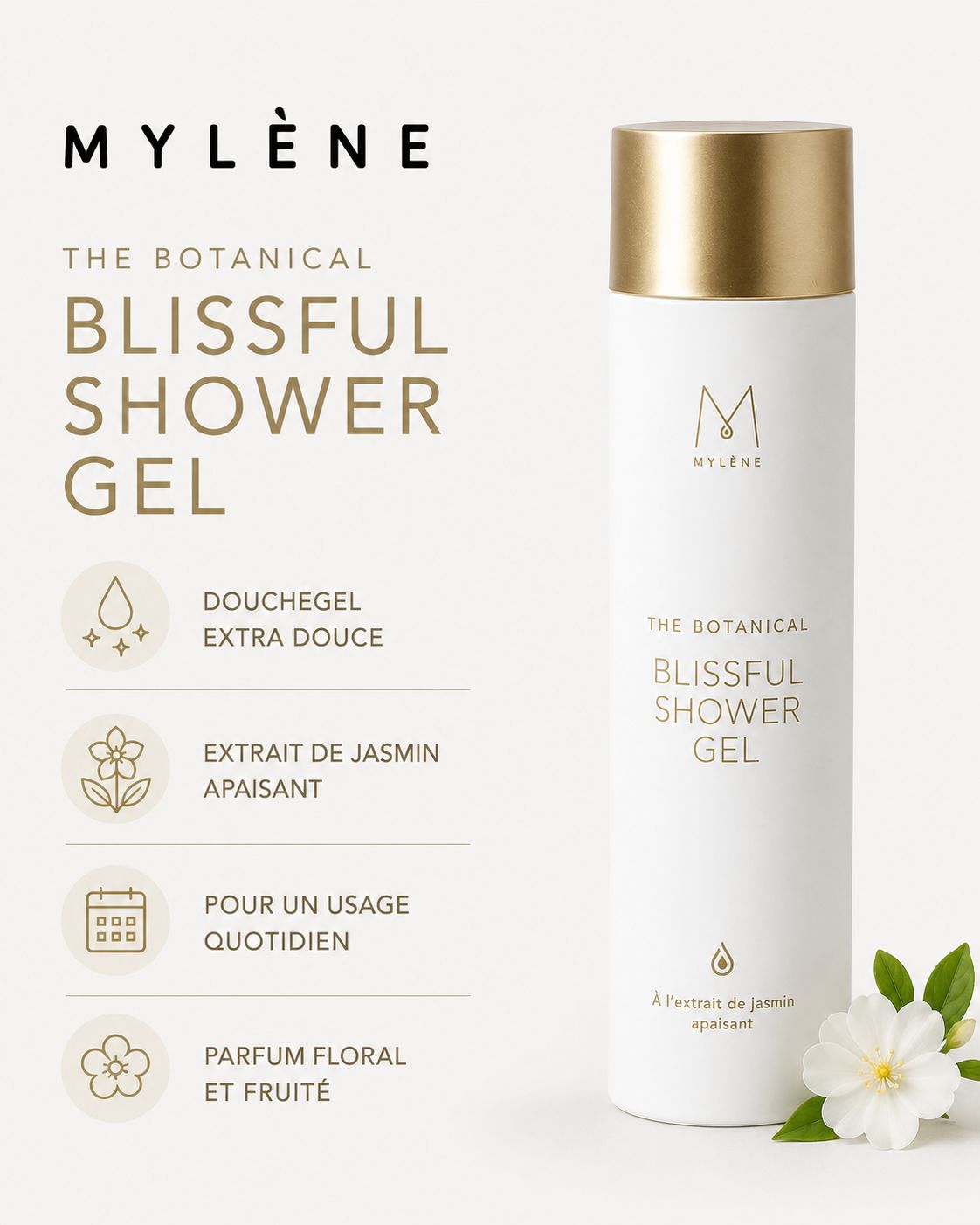 Mylène The Botanical Blissful Shower Gel | Gel douche doux