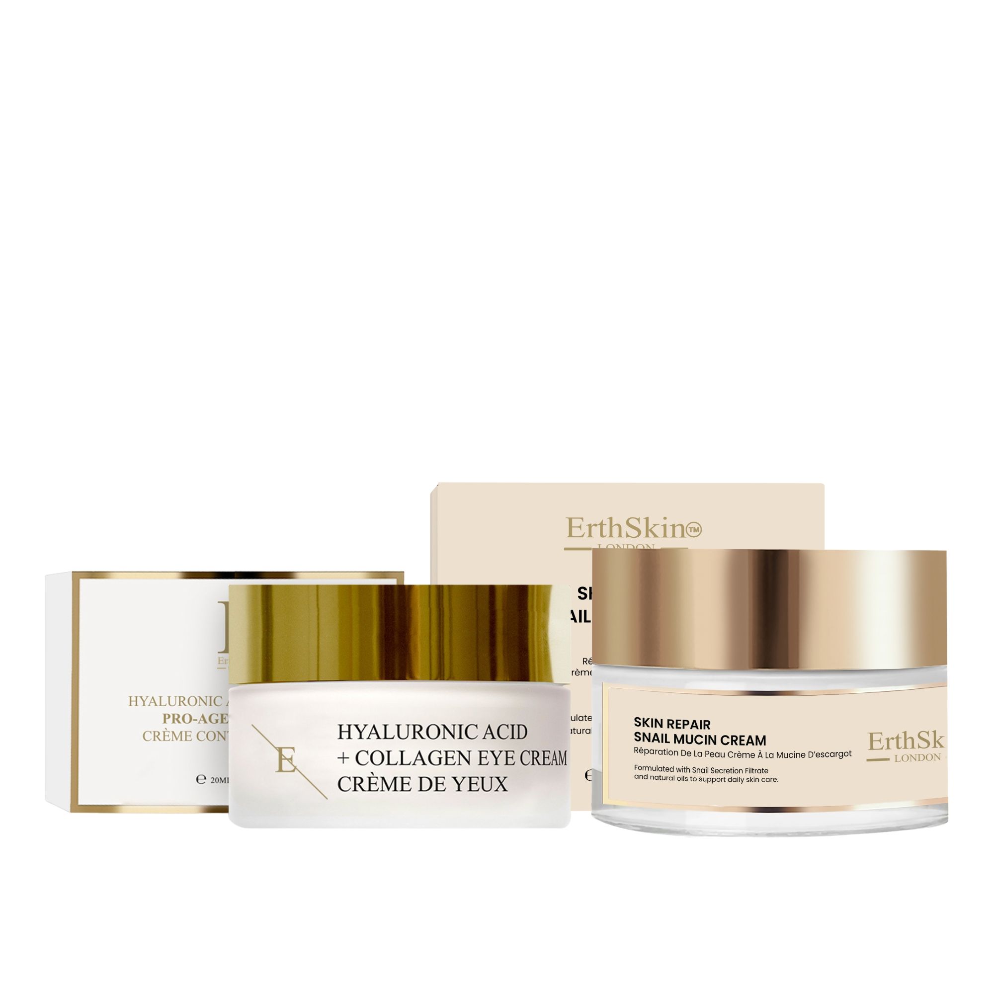 ErthSkin London Huidherstellende slakkencrème + Anti-age oogcrème