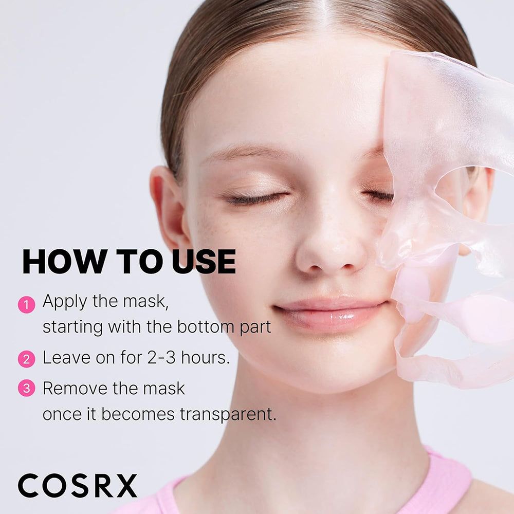 Instructions d'utilisation du masque hydrogel Peptide Collagen Lifting Glow.