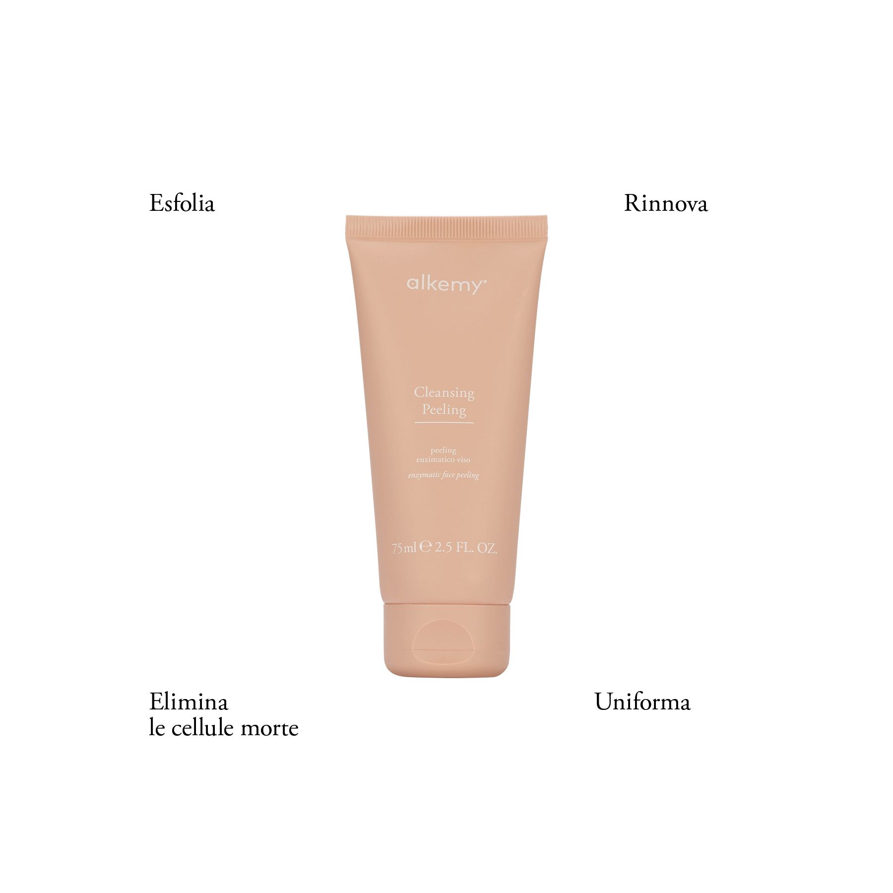 Alkemy Peeling Enzymatique Visage, Exfoliant Doux pour Pores et Peau Impure