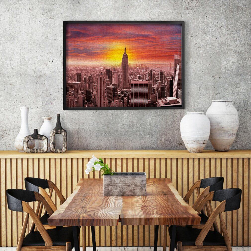 Puzzle enjoy coucher de soleil sur l'horizon New York 1000 parties