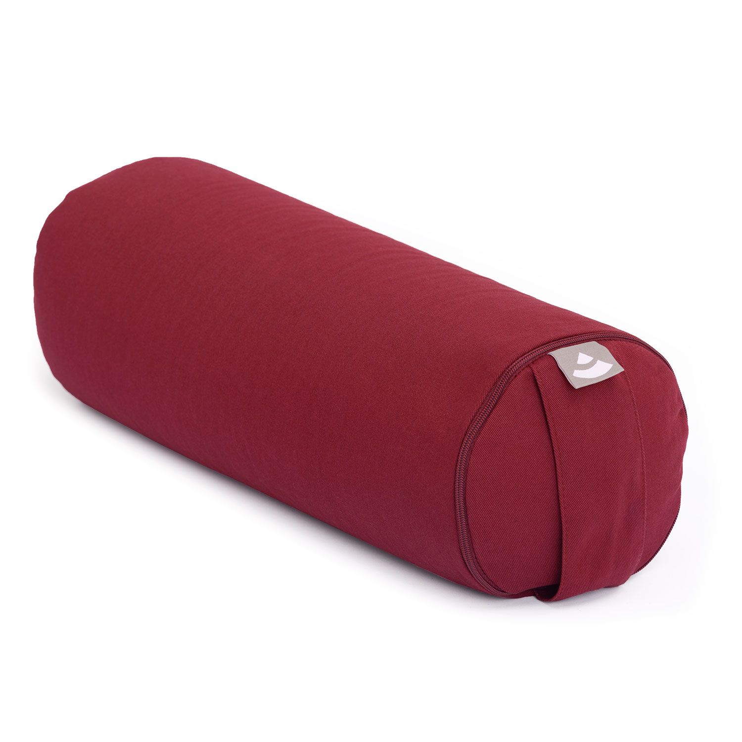 bodhi Yoga mini bolster (rond), neck roll, ECO, écales de sarrasin Bordeaux