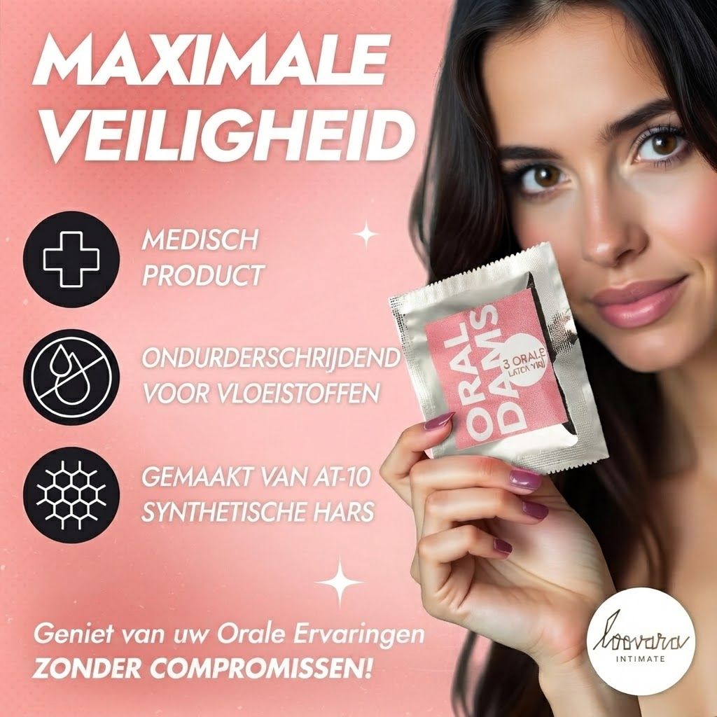Loovara Orale Doekjes 3x6 stuks zonder latex, Orale Dammen zonder latex, ultra-dunne en natuurlijke