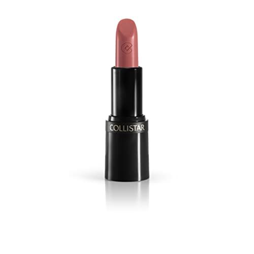 Lichtroze lipstick in zwarte huls. De naam "COLLISTAR" is zichtbaar op de huls.