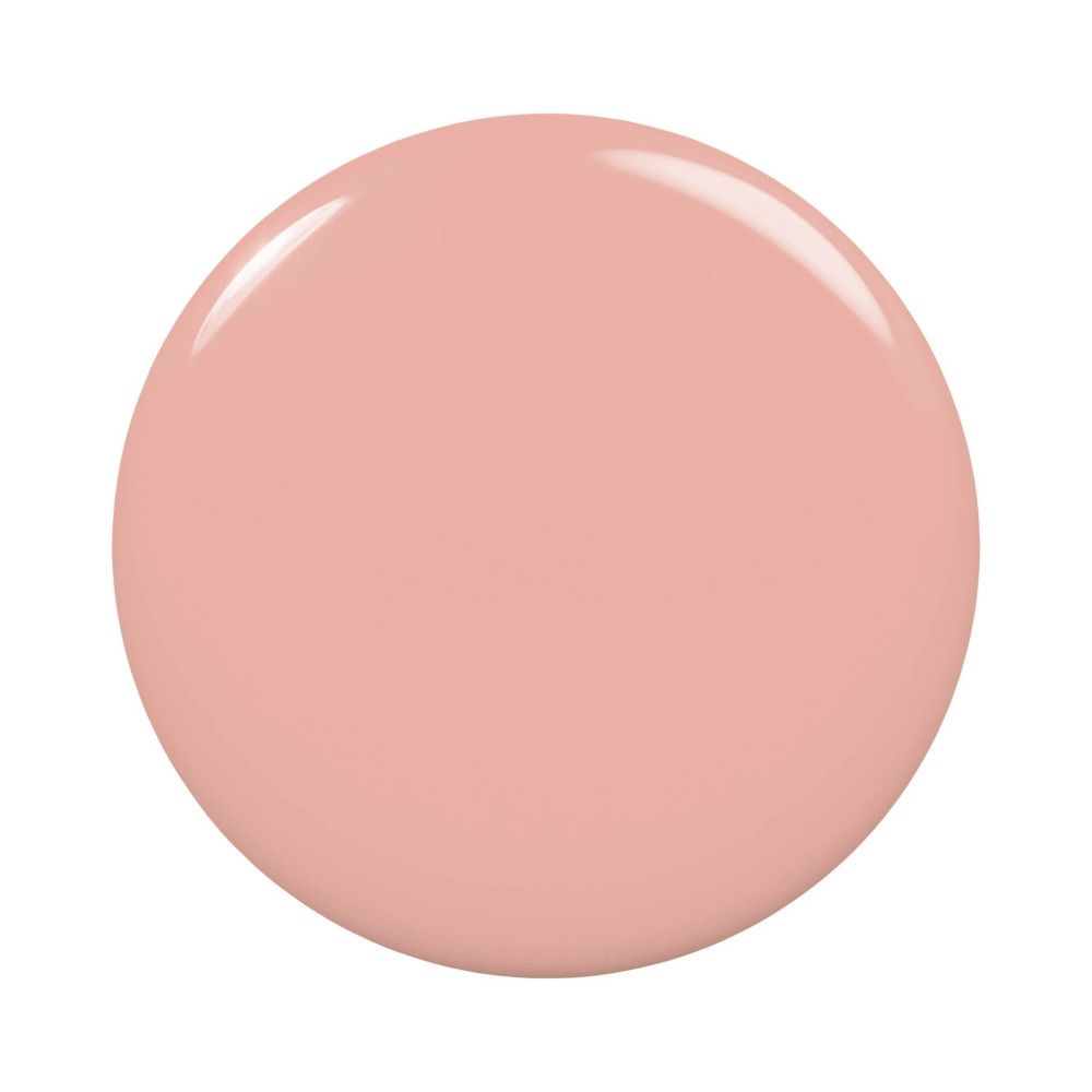 Cirkelvormige vlek nagellak in lichtroze. Glanzend oppervlak.