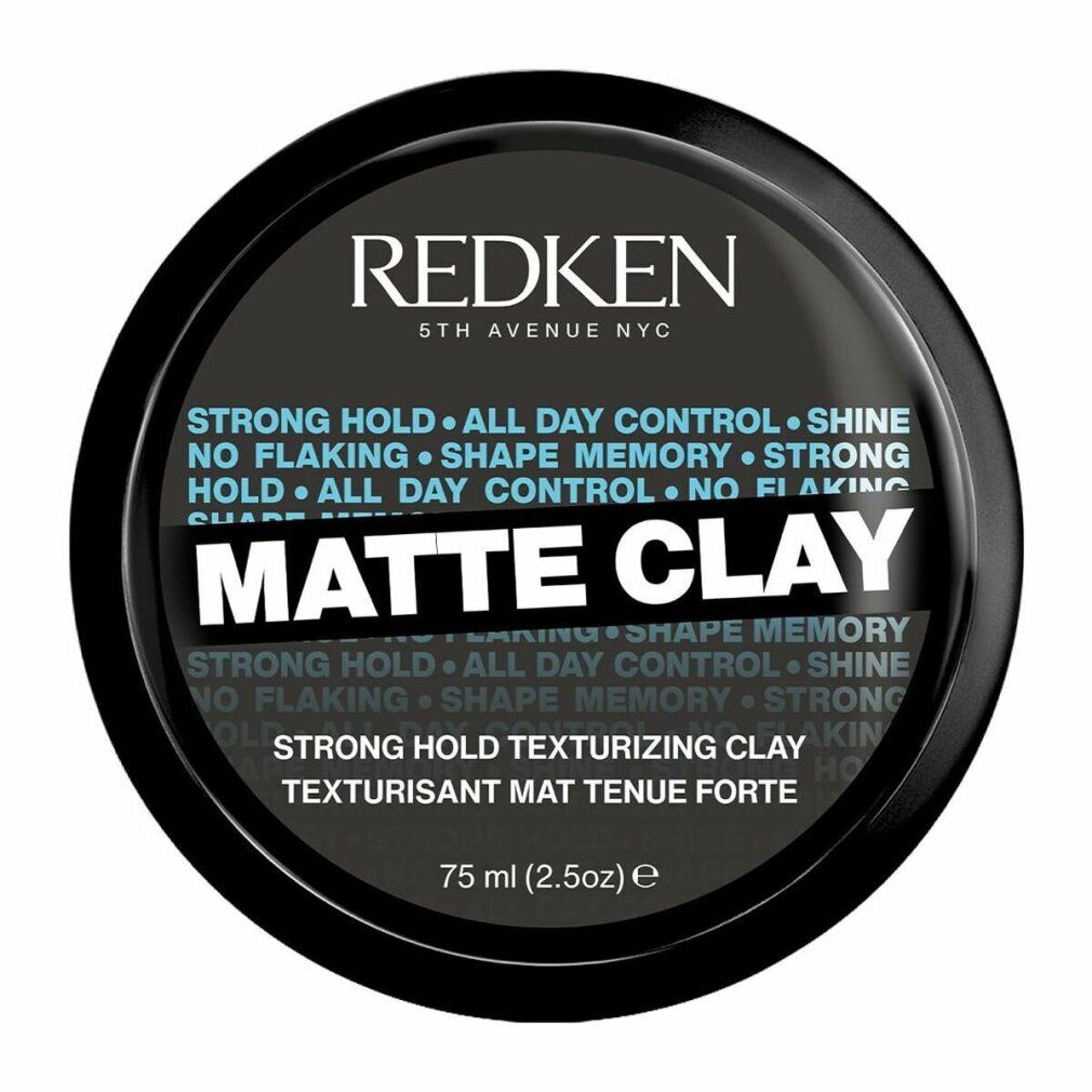 Redken Matte Clay soin capillaire en pot noir, 75 ml.