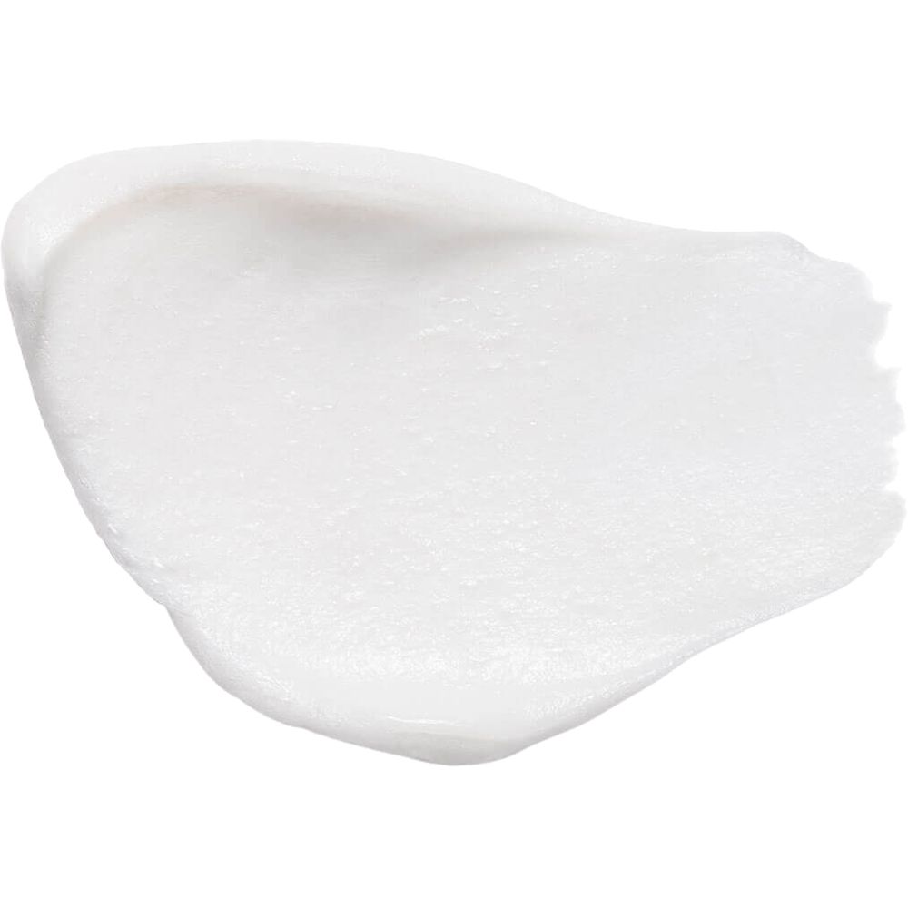 Mousse blanche sur fond blanc. Texture du produit.