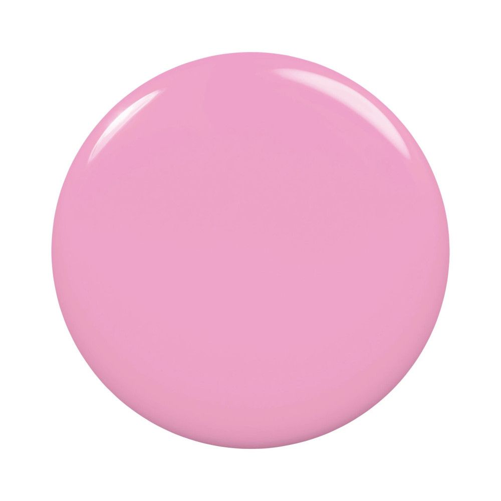 Roze nagellakdruppel. Glanzende, ronde vorm. Op witte achtergrond.