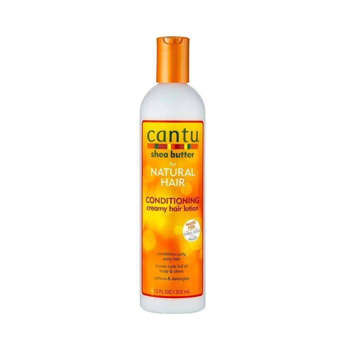 Cantu Shea Butter Conditioning Creamy Hair Lotion pour cheveux naturels.