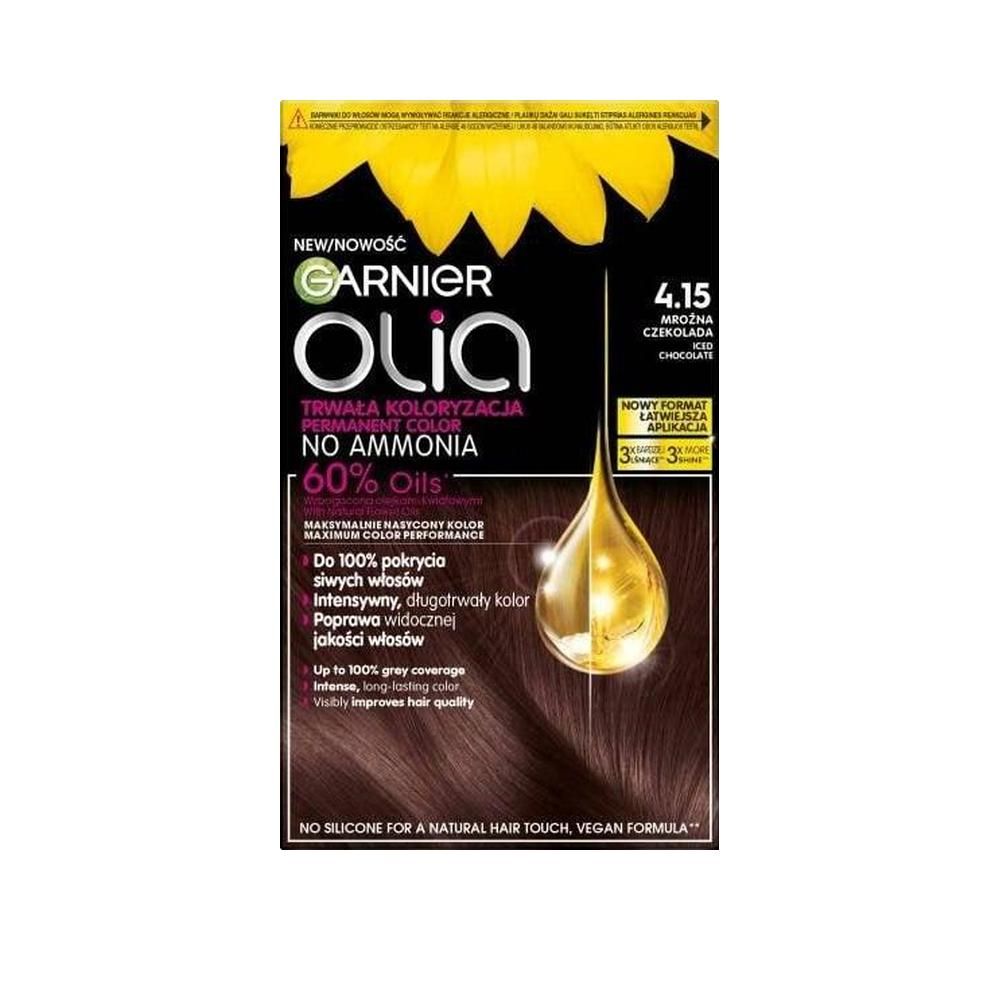 Garnier Olia Coloration Permanente Sans Ammoniaque 4.15 Mroźna Czekolada